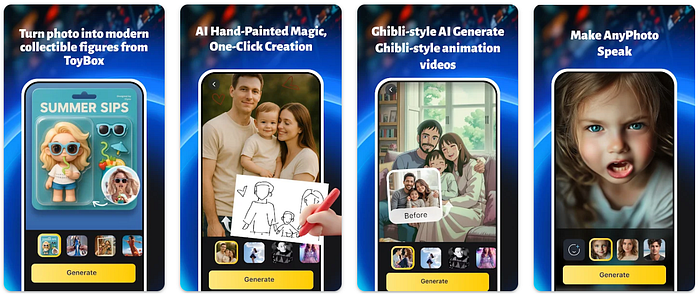 Viyou AI APP Features — Google Play