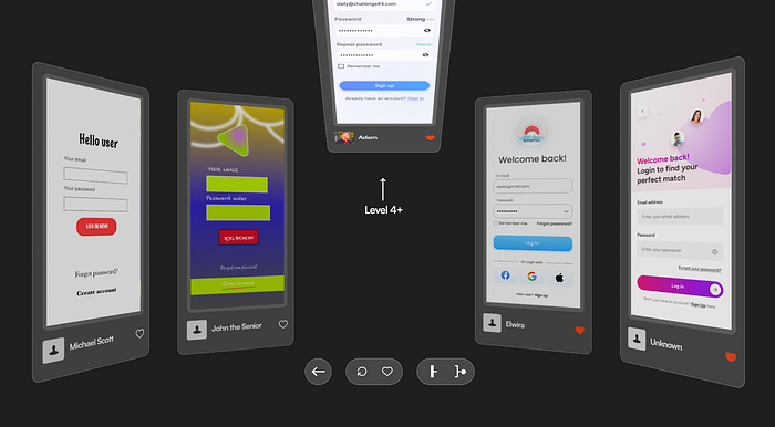 swipe up interaction
