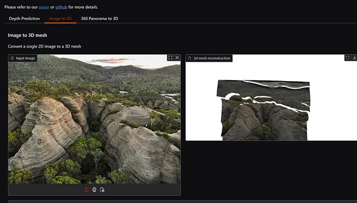 Screenshot (Image to 3D Demo on ZeoDepth) — 8 AI Tools That Can Help You Build a $1.6M/Year Business