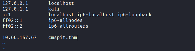 Image 1 — CMSpit Tryhackme d4838c44c2a7