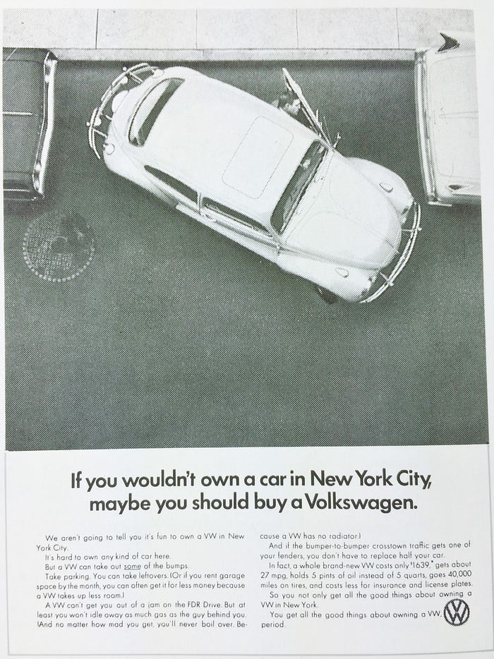 Volkswagen Swipefile copywriting 2