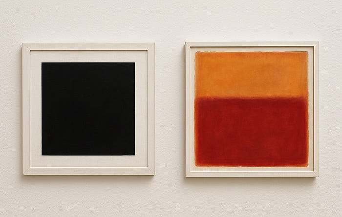 Malevich and Rothko paintings in the era of AI