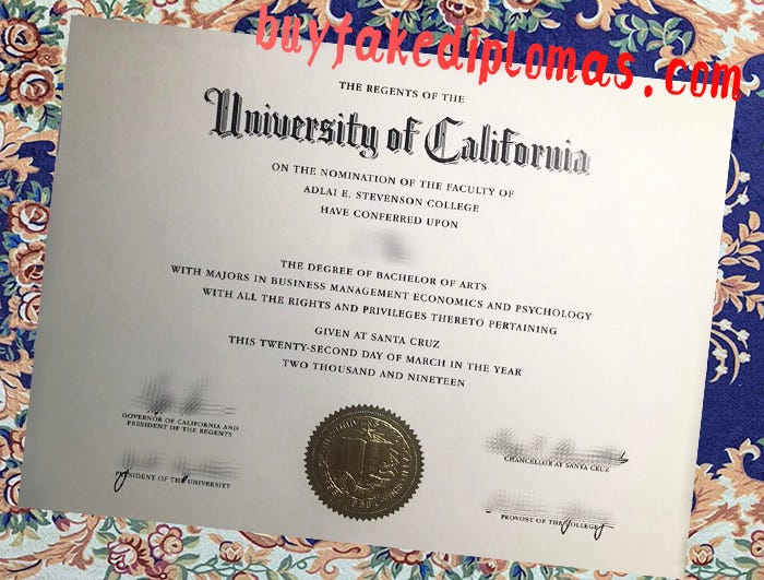 How to buy University of California Santa Cruz fake diploma by