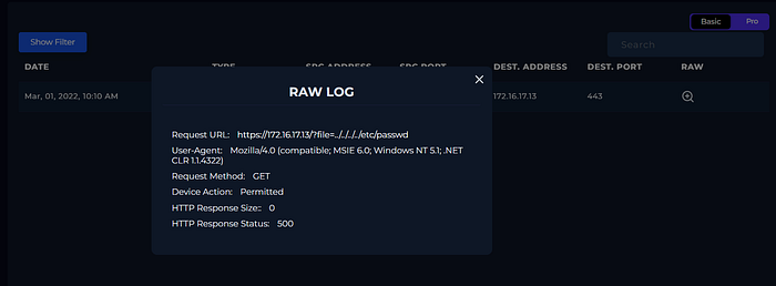 Raw Log