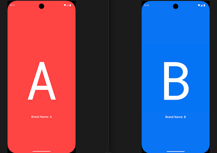 simple user interface for each flavor