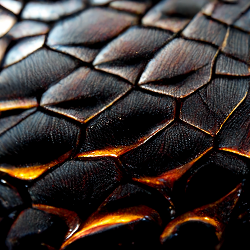 Sunset and black dragon scales.