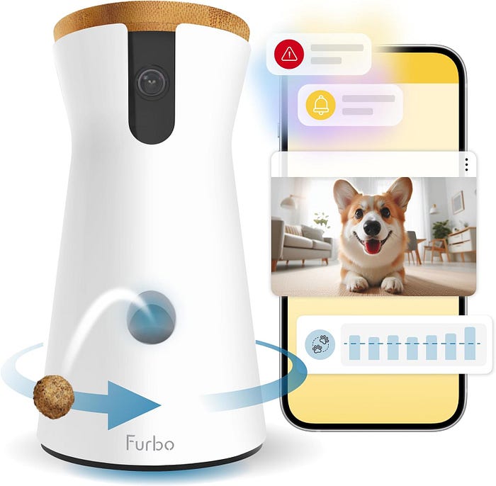 Furbo dog camera and treat dispenser.