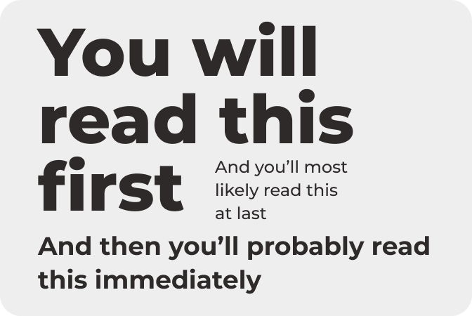 Visual Hierarchy in web design.