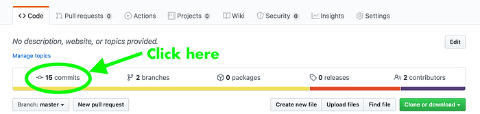 Screen shot of github repo