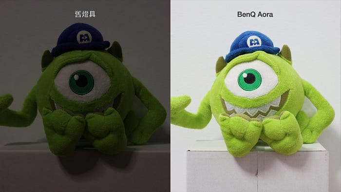 30 天使用心得，暨實測亮度差異 BenQ Aora 對比舊燈具