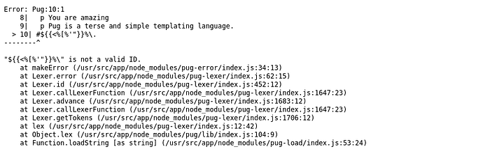 Image 5 — [Templates] — Exploiting PugJS SSTI to Remote Shell Access
