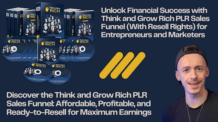 Unlock Financial Success with Think and Grow Rich PLR Sales Funnel (With Resell Rights) for Entrepreneurs and Marketers