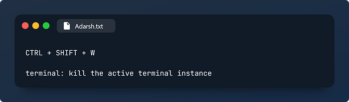 Close Terminal Tab