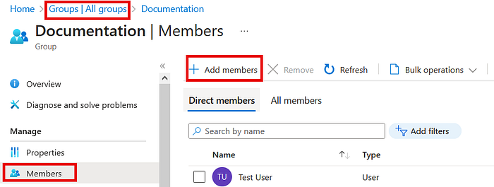 Image of “Members / Add members”