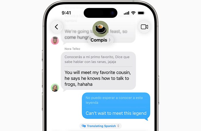 Live Translation in iOS 26 Messages