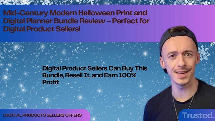 Mid-Century Modern Halloween Print and Digital Planner Bundle Review — Perfect for Digital Product Sellers! Digital Product Sellers Can Buy This Bundle, Resell It, and Earn 100% Profit