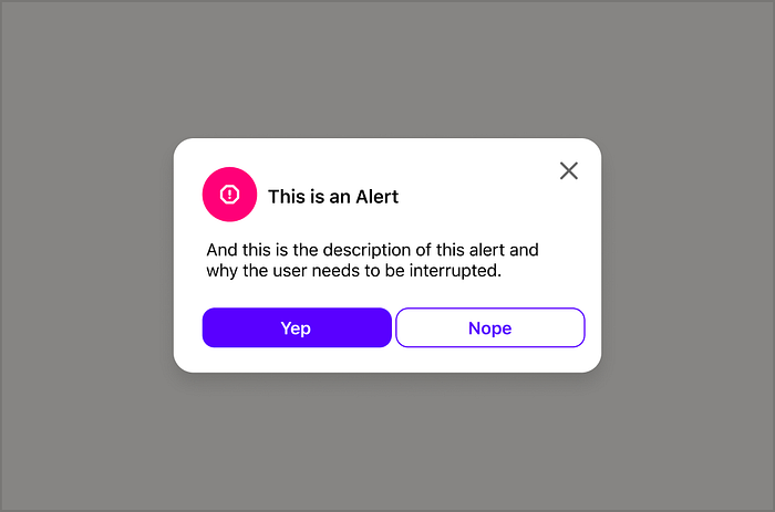 A modal dialog