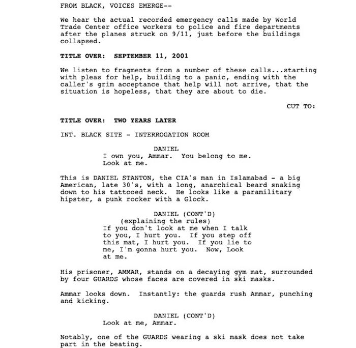Page One “Zero Dark Thirty” (2012) Go Into The Story