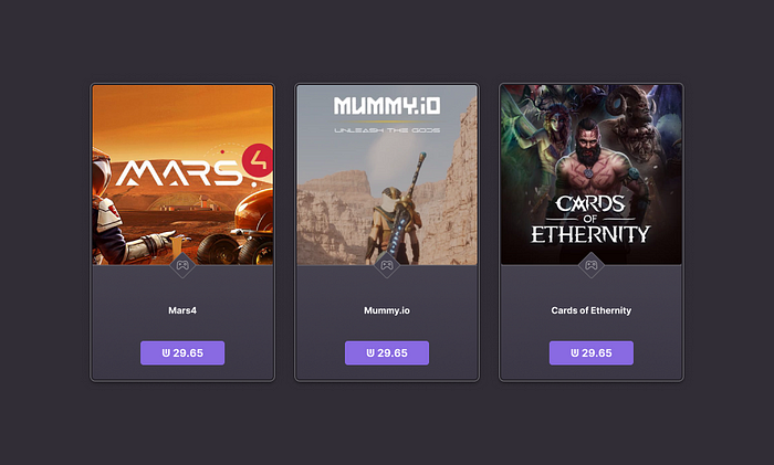 Tokenised games on Ultra