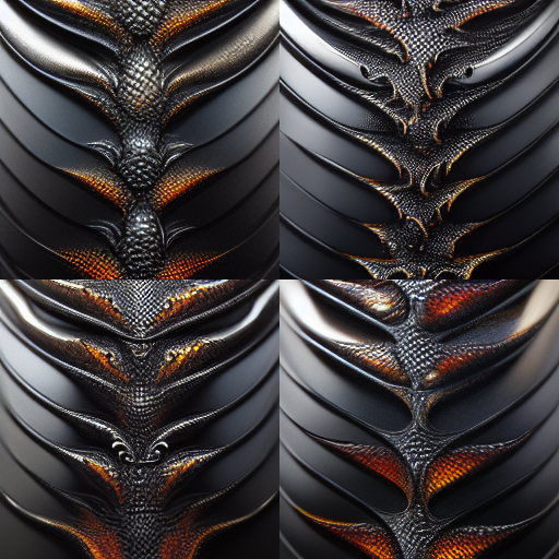 Sunset and black dragon scales.