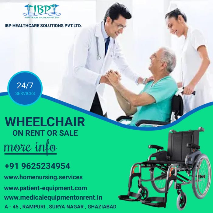 WHEELCHAIR ON RENT IN RAMPRASTHA GHAZIABAD by patient equipment Medium