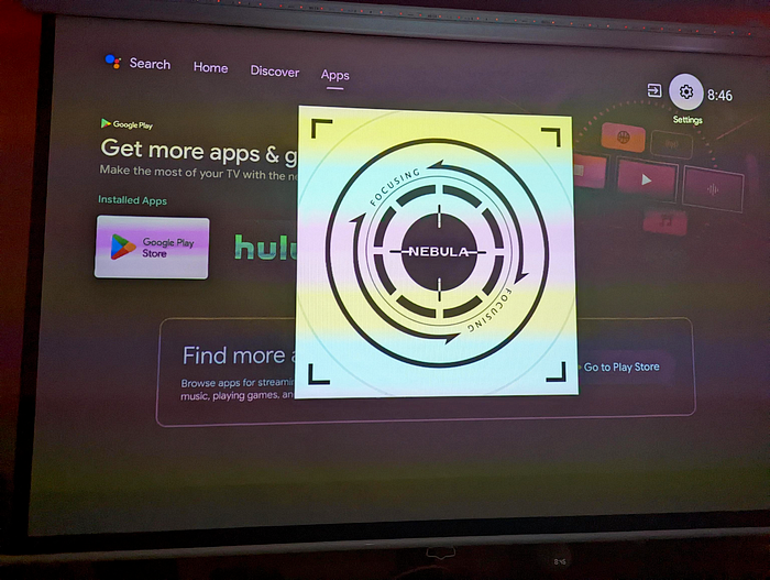 The autofocus overlay projected by the Nebula Cosmos