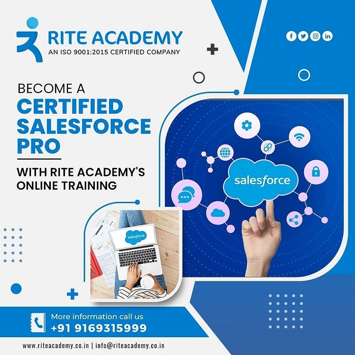Rite Academy, Salesforce Training, Certification, Sales, CRM, Training, Career Development, Salesforce Certified, Online Learning, Success Journey, Sales Strategy, Salesforce Course in Hyderabad, Rite Academy Training Institute, Sales Funnel, Marketing, Salesforce Developer, Salesforce Consultant, Training and Development,Salesforce training in Hyderabad,