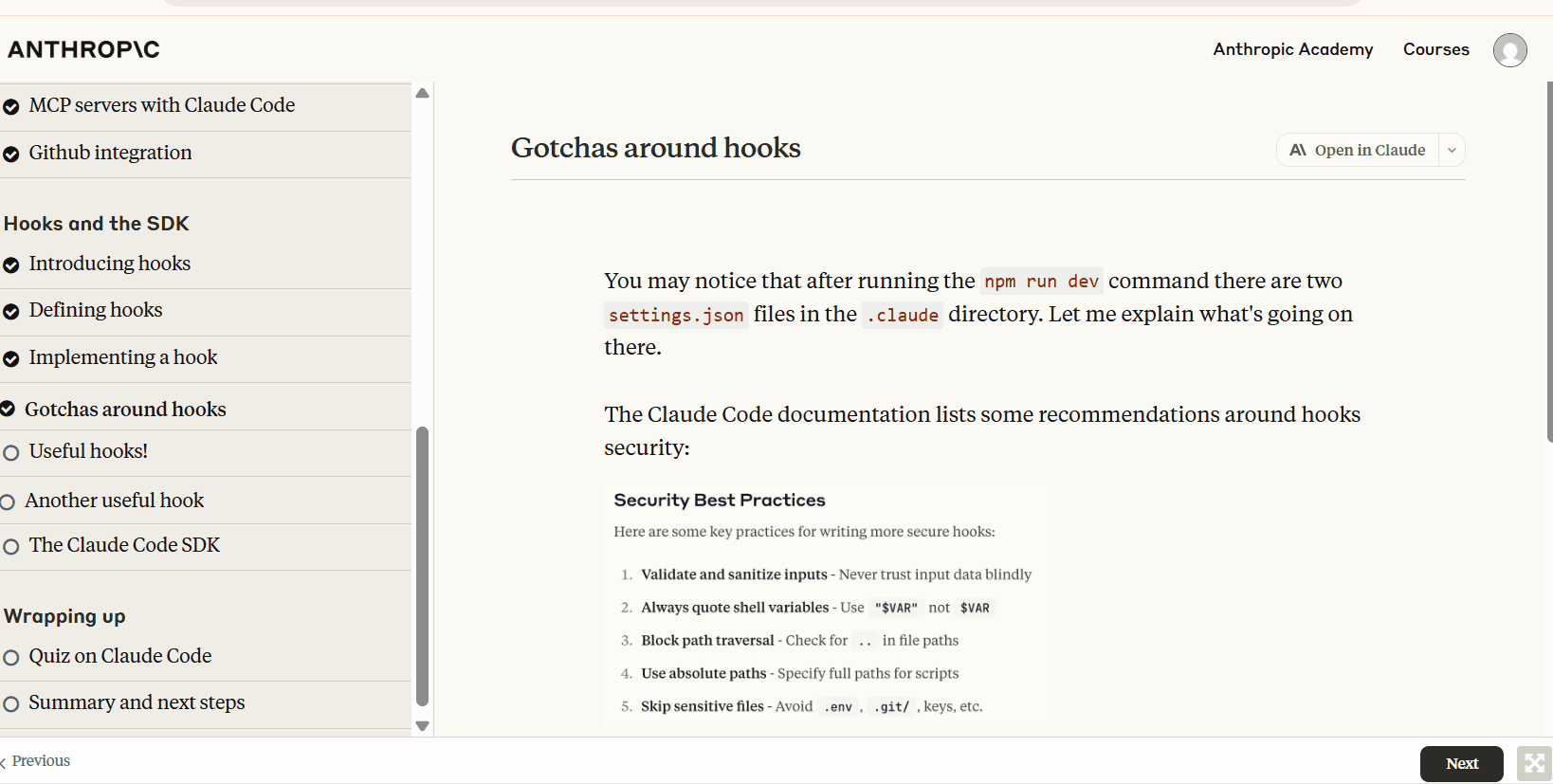 Claude Code Course Anthropic