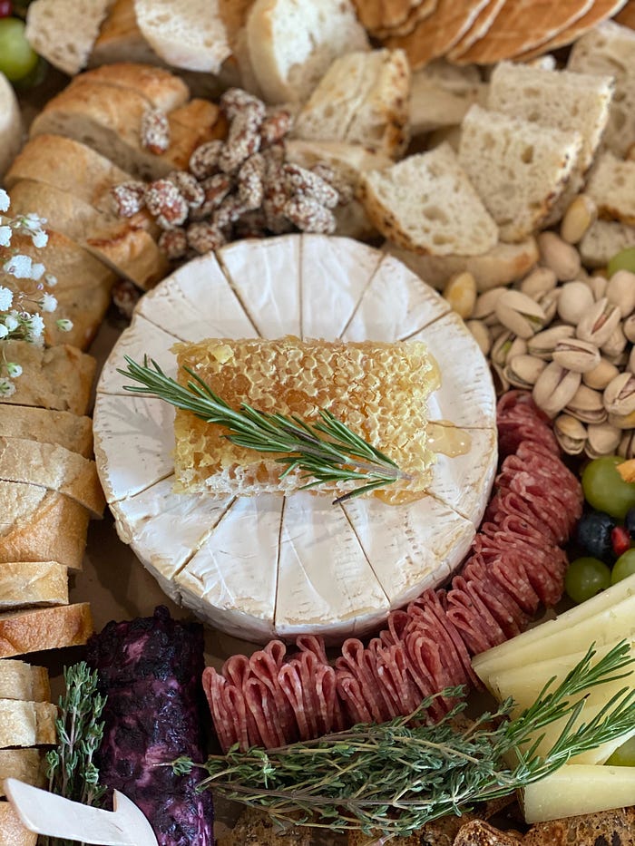 La Belle Vie Charcuterie grazing table detail