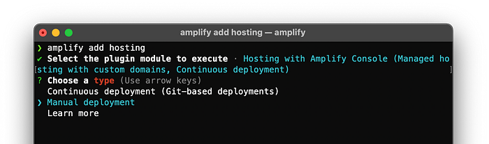 Select Manual deployment