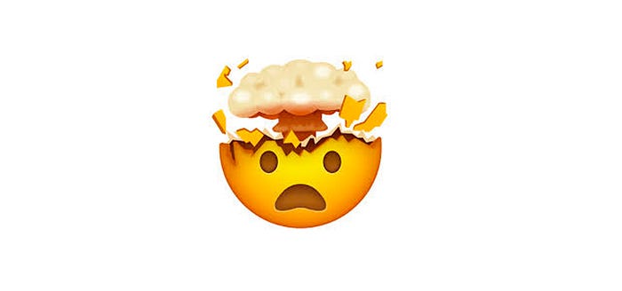 the exploding head emoji