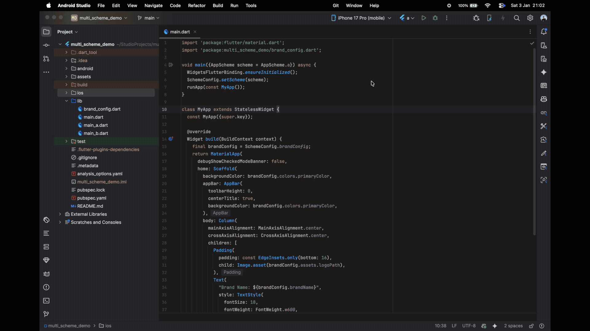 testing final config and setup in ios