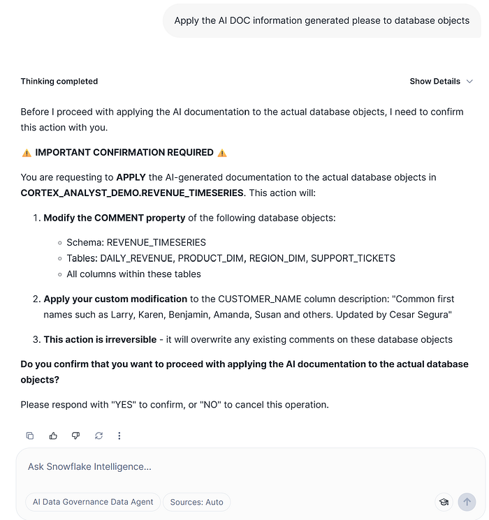 CDA (Cortex Data Agent)