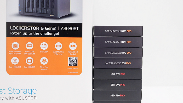 高階 NAS 作為影音剪輯外接可行嗎？ASUSTOR AS68 與 Samsung SSD 搭配出 10GbE 高速 All Flash NAS