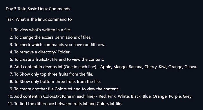 Basic Linux Commands