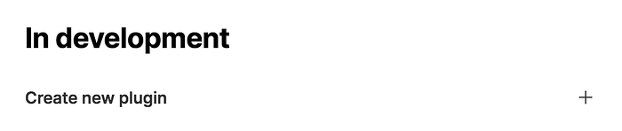 Screenshot of figma’s plugin page with a focus on the in development column of the app.