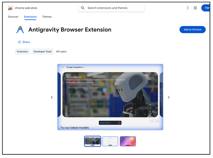 Chrome 扩展安装页面