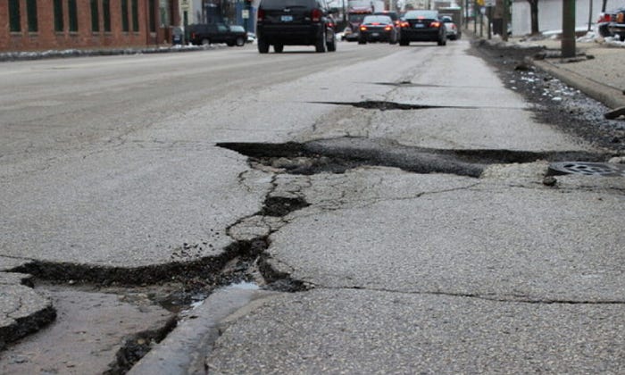 Avoid excessive riding on the damaged roads