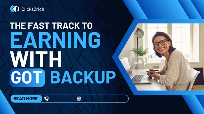 Fast Track to Earning with GotBackup Fast Track to Earning with GotBackup: How to Make Money Quickly Learn how to maximize your earning potential with GotBackup and discover effective strategies to make money quickly through their innovative referral program. Safeguard your data and unlock financial success with this lucrative opportunity.