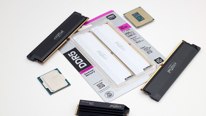 用時序換時脈 Crucial DDR5 Pro 6400 OC Gaming Memory 價格有俗！搭配 Core Ultra 9 285K，四條插滿 DDR5 6800