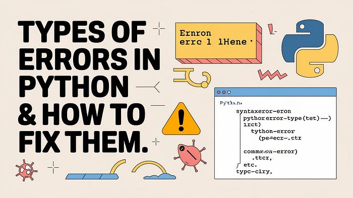 Types of Errors in Python and How to Fix Them | by Gajanan Rajput💚 ...