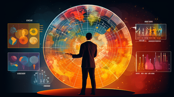 Symbolic image showing predictive analytics powering business intelligence and strategic planning