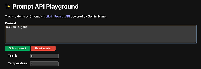 Chrome Dev Playground.