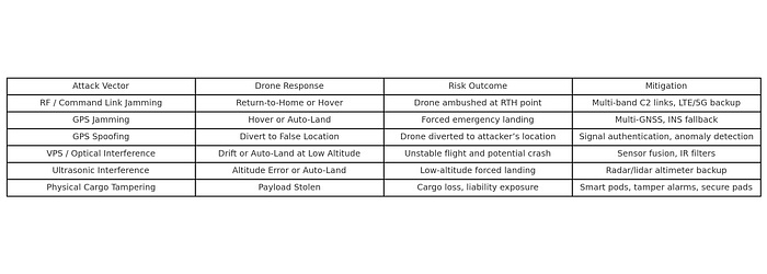 Drone Piracy Attack Vectors Illustrtion