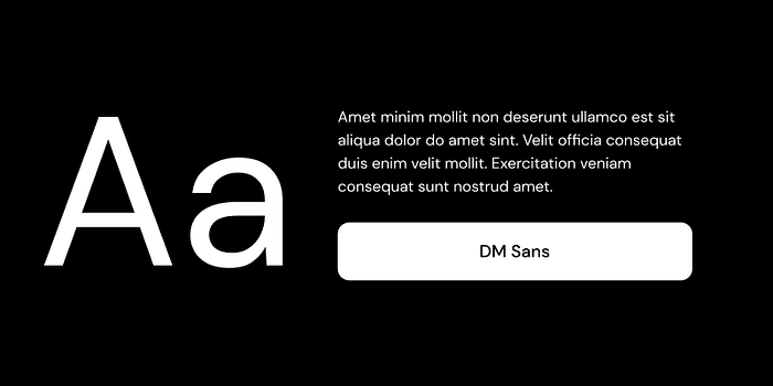 DM Sans font