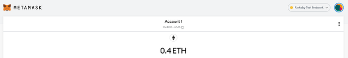 Figure 6: MetaMask example with Rinkeby