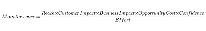 monster prioritization equation