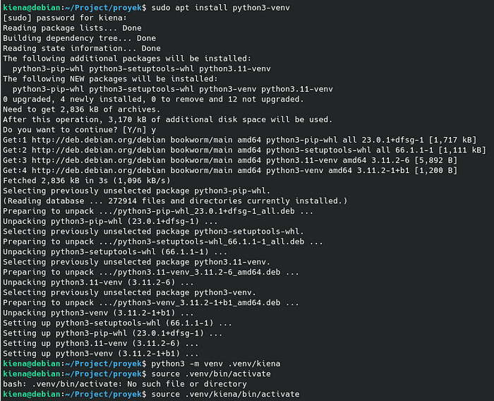 Troubleshooting externally managed environment error in debian 12
