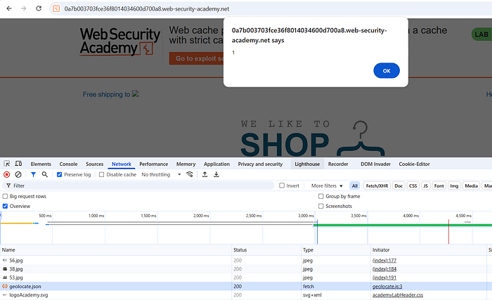 Image 13 — Web Cache Poisoning to Exploit a DOM Vulnerability via a Cache With Strict Cacheability Criteria