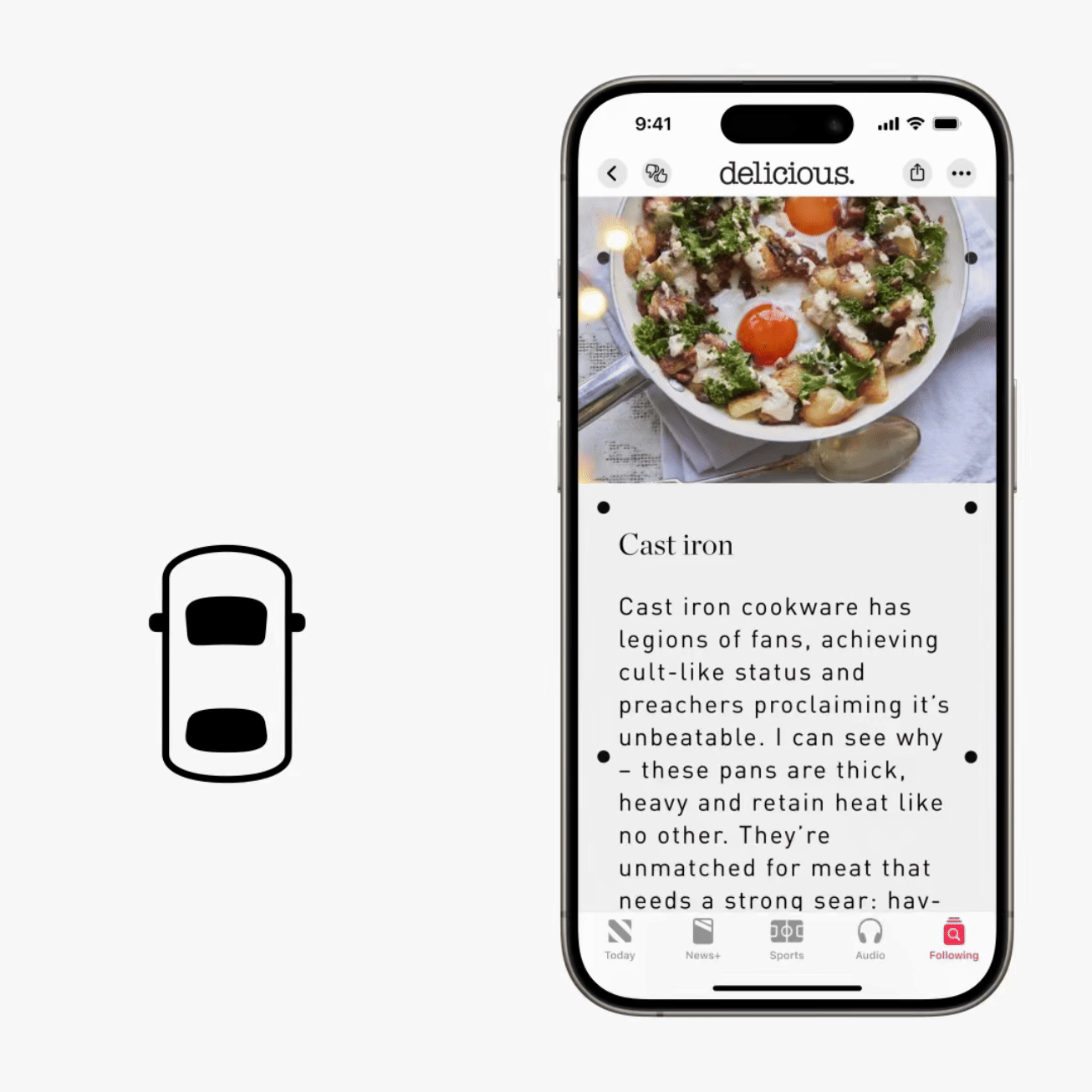 Gif showing how ‘Vehicle Motion Cues’ of iOS 18 works